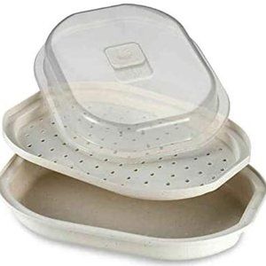 Healthy Microwave Steamer Cooker Fish Vegi Rice